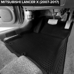 3D коврики EVA с бортами Mitsubishi Lancer X седан, хэтчбек (2007-2017)