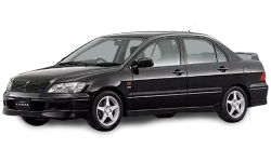 2D коврики EVA в салон и багажник  на Mitsubishi Lancer IX Cedia седан, правый руль (2000-2003)